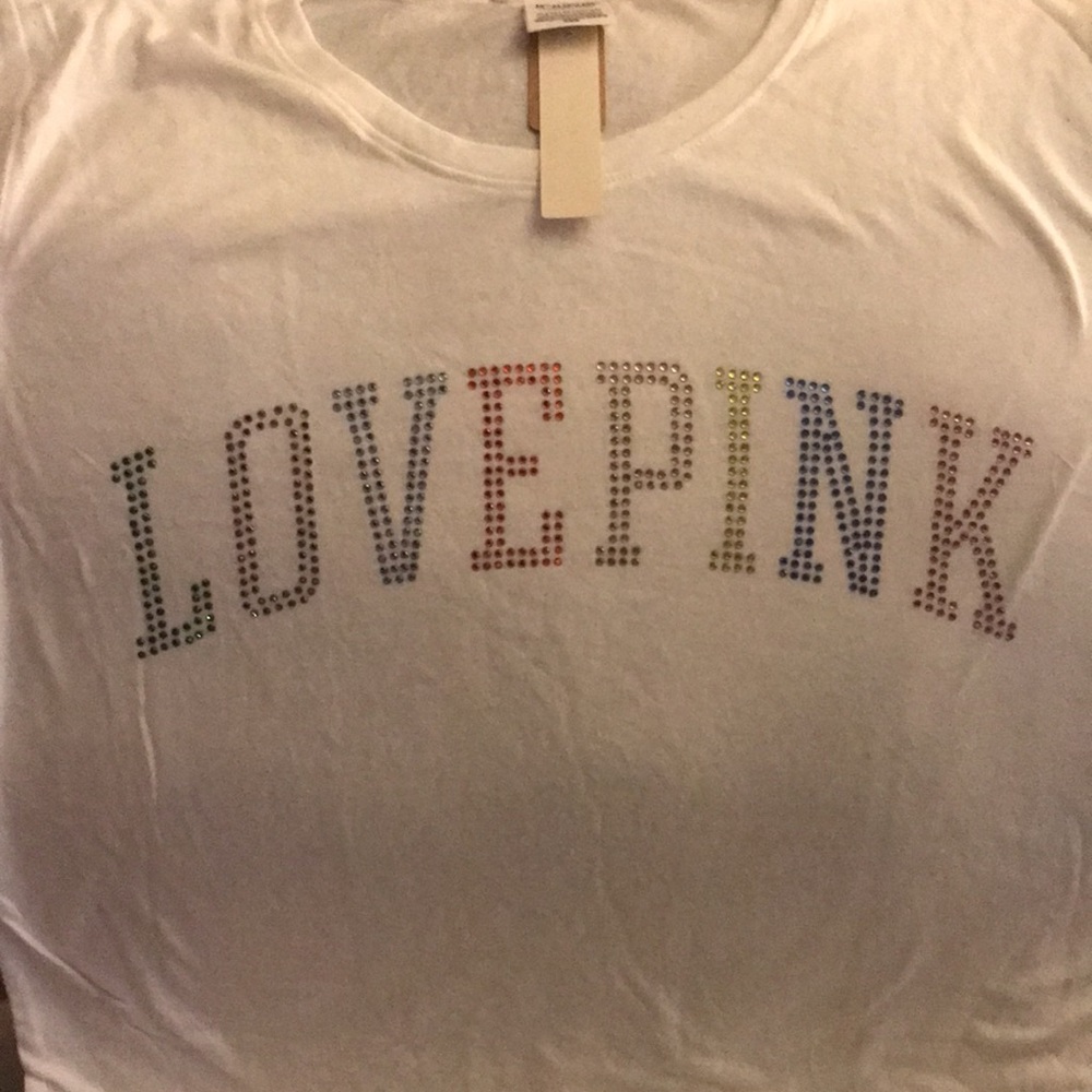 White Victoria Secret Graffic Tee - Picture 2 of 4